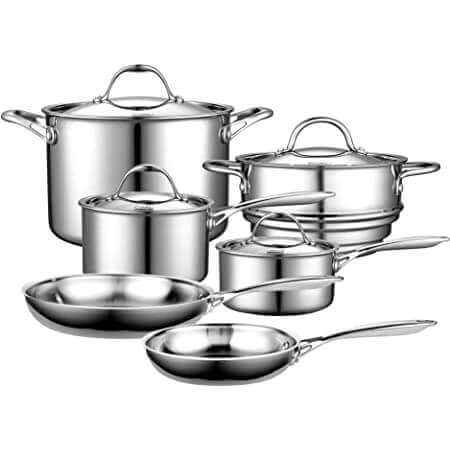 Cooks Standard Stainless Steel Best Pans for Gas Stove